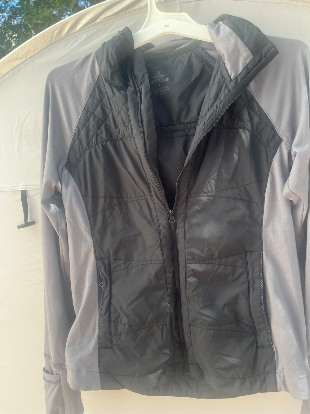 Prana Zinnea Two-Tone Lightweight hybrid full zip jacket